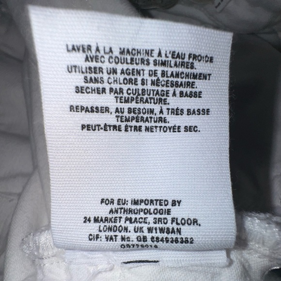 Anthropologie Pilcro and the Letterpress Highrise white denim jean size … - Picture 7 of 9